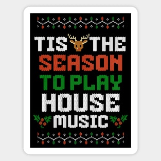 HOUSE MUSIC  - Tis The Season Christmas (white) Magnet